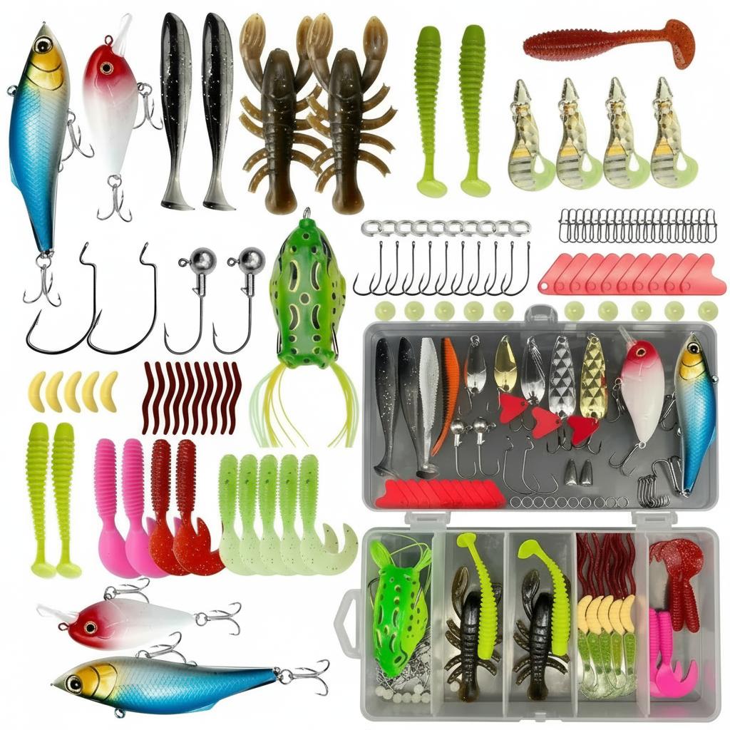 Fishing Equipment For Trout - 133Pcs Premium Fishing Lures Tackle Box