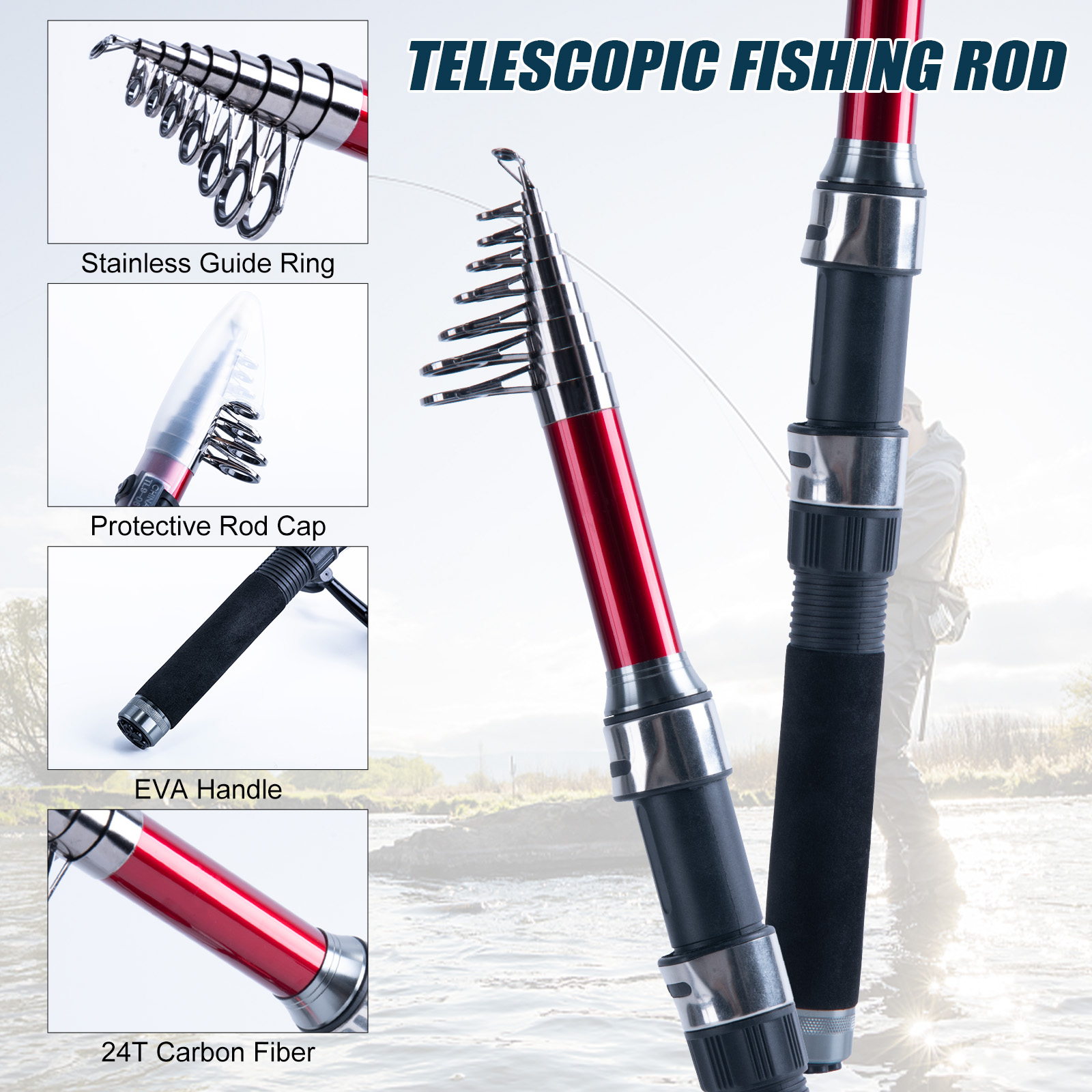 Goture Telescopic Fishing Rod  - Carbon Fishing Rod review and price