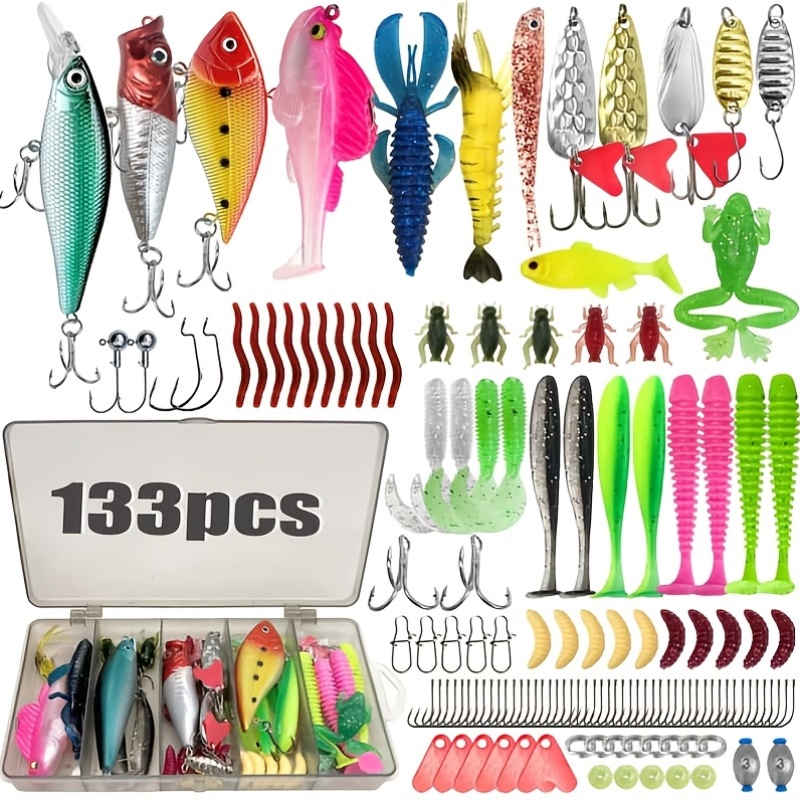 133Pcs Premium Fishing Lures T - Fishing Equipment For Trout review and price
