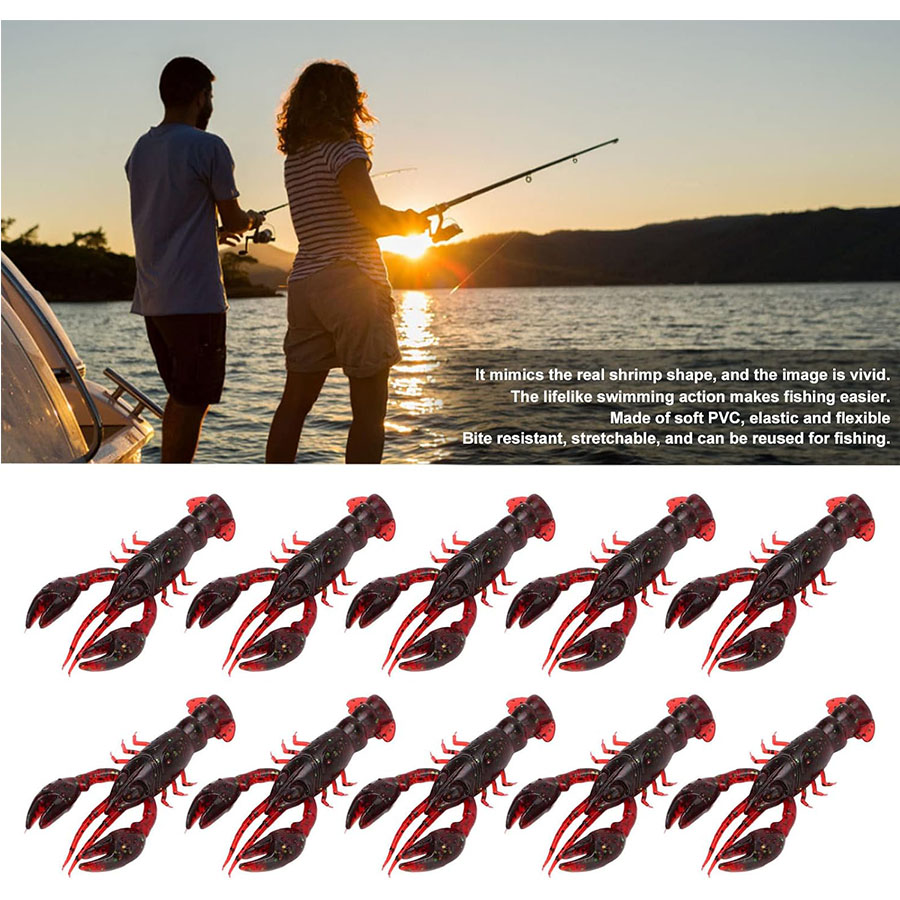 20pcs Crawfish Artificial Bait - Fishing Equipment For Trout review and price
